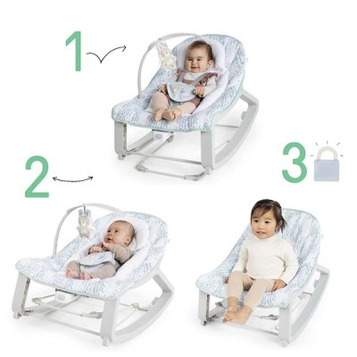 INGENUITY Houpátko vibrující 3v1 Keep Cozy Spruce 0m+ do 18kg