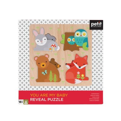 Petit Collage Drewniane Puzzle Odkrywkowe Jesteś moim dzieckiem