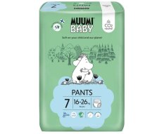 MUUMI Baby Pants 7 XL 16-26 kg (34 pièces), couches culottes écologiques