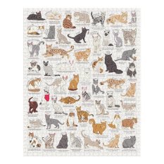 Ridley's Games Puzzle para amantes de los gatos blanco 1000 piezas