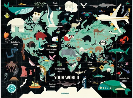 Mudpuppy Puzzle Deine Welt 1000 Teile