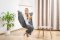 Hängesessel grau HOJDAVAK MAXI mit Kissen, Seil weiß - Indoor Stoff