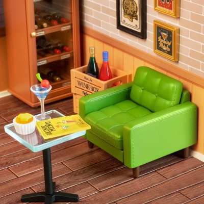 RoboTime 3D lesena sestavljanka Miniatura hiške Gostilna Cheers