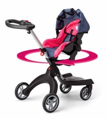 WOODY Moderner Kinderwagen, Autositz „Chichi Cats“, 2 in 1