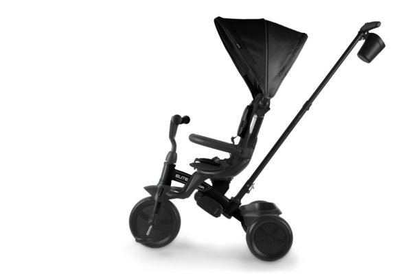 Rowerek trójkołowy QPLAY Elite Platinum Black, 6 w 1, wiek 10-72 miesięcy