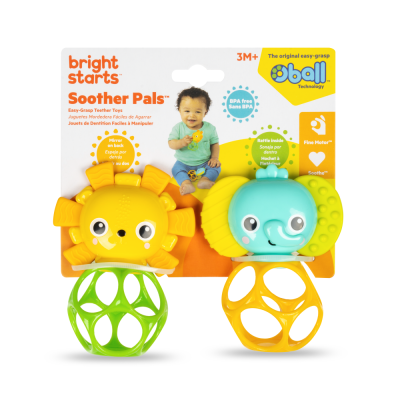 OBALL Spielzeug Oball Beißringe Soother Pals™ Easy-Grasp 2er-Pack 3m+