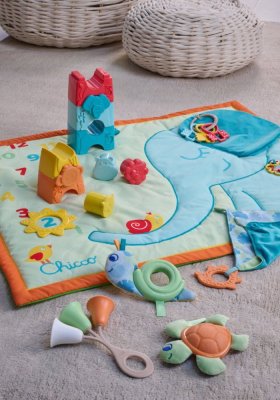 CHICCO Meilensteindecke mit Aktivitäten ab 0 m