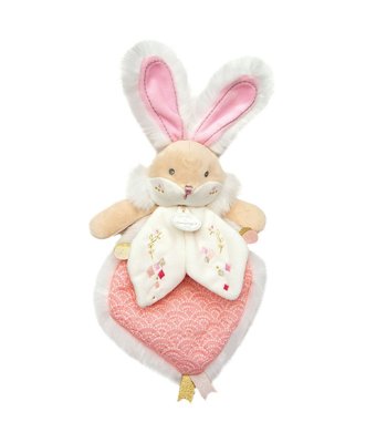 Doudou Poklon set - Igračka ružičasti prijatelj zeko 24 cm