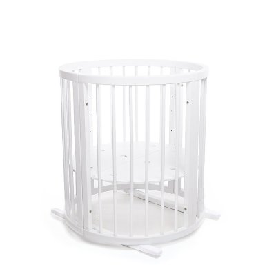 MIMIKO Round 9in1 Mitwachsendes Kinderbett rund weiß