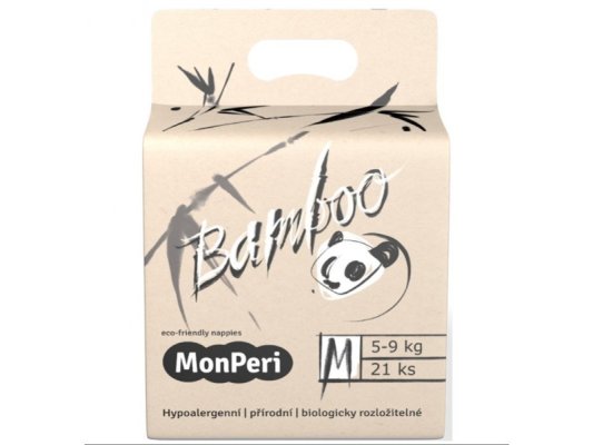 MONPERI Bamboo Pannolini usa e getta eco M (5-8 kg) 21 pz