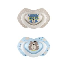 CANPOL BABIES Set symmetrischer Silikonschnuller 18m+ Bonjour Paris blau