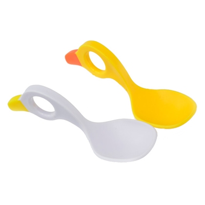 První dětská lžička I can spoon - žlutá a bílá
