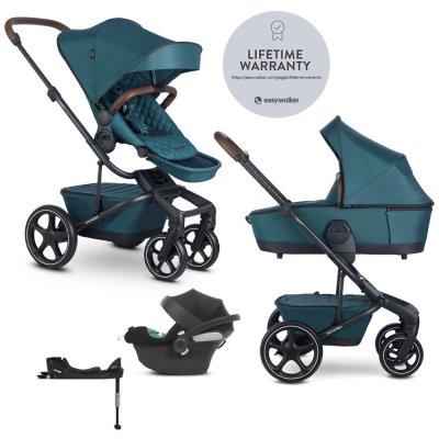 EASYWALKER SET Kinderwagen 4in1 Harvey⁵ Premium 2in1 Jade Green LITE RWS + CYBEX Aton B2 i-Size + Base