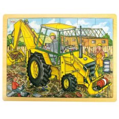 Bigjigs Toys Drewniane puzzle koparka 24 elementy
