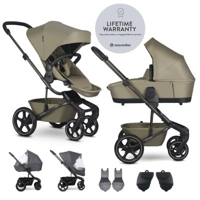 EASYWALKER Set XL Kombikinderwagen Harvey NXT mit Zubehör Moss Green