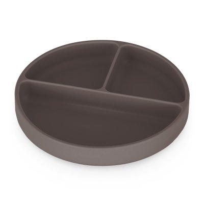 PETITE&MARS Talířek silikonový dělící kulatý Take&Match Bitter Cocoa 6m+