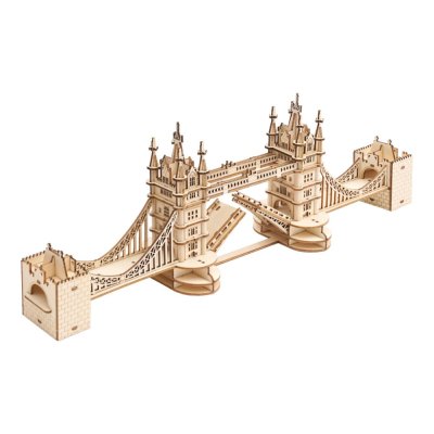 RoboTime 3D houten mechanische modelbouwpakket Tower Bridge met verlichting