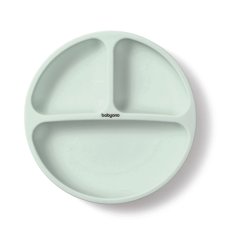 BABYONO Plato de silicona con ventosa - salvia 6m+
