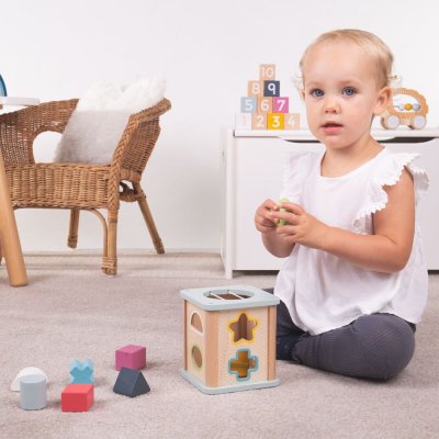Bigjigs Toys Motorikwürfel blau