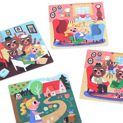 Vilac Holzpuzzle Goldlöckchen 4 in 1