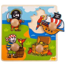 Bigjigs Toys Puzzle z piratami do wkładania