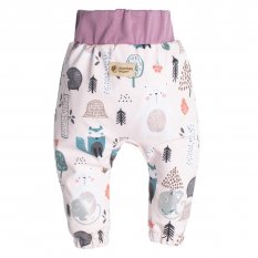 Dětské softshellové kalhoty s membránou Monkey Mum® - Denní zvířátka
