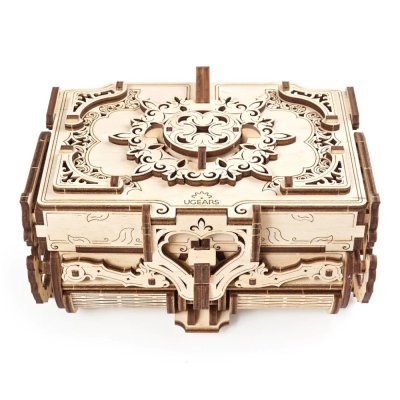 Ugears Drewniane Puzzle Mechaniczne 3D Antyczna Szkatułka na Biżuterię