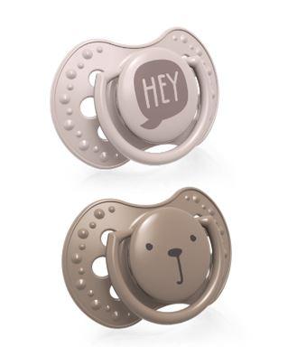 LOVI Schnuller Silikon dynamisch Hey 6-18 m 2 Stück rosa