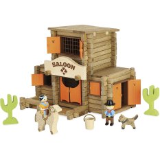 Jeujura Jeu de construction en bois 170 pièces Saloon