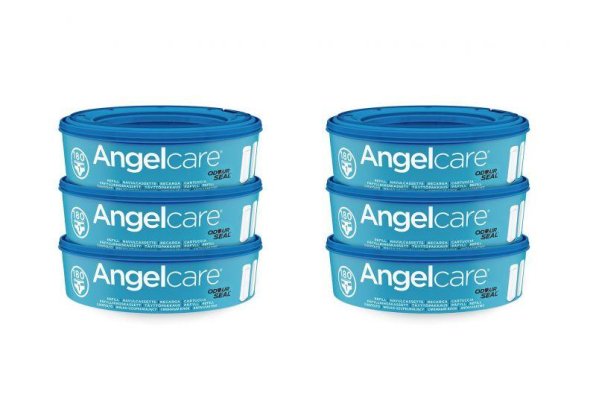 ANGELCARE Cestino per pannolini Dress Up + 1 cartuccia + cartucce di ricambio 6 pz