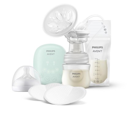 Philips AVENT Muttermilch-Milchpumpe Elektrisches Set Essential SCD323/20+Geschenk