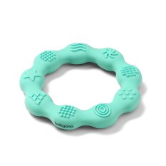 BABYONO Silicone teether Ring blue