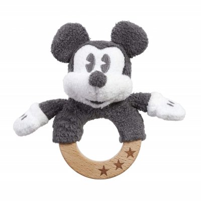 Chocalho de madeira/pelúcia Rainbow Mickey Mouse