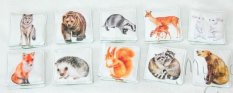 MyMoo Fabric Memory Game - Set of 10 Pairs - A Walk in the Woods