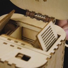 RoboTime Puzzle 3D en bois mécanique Boîte à bijoux