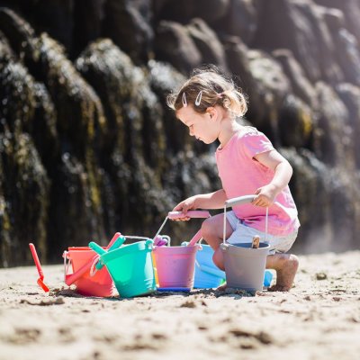 Bigjigs Toys Wiaderko plażowe jasnoniebieskie