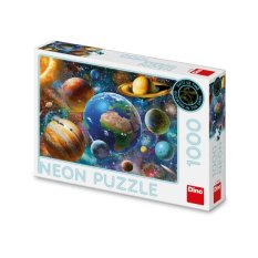 Dino Puzzle Planety neon 1000 elementów