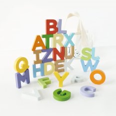 Le Toy Van Lettres dans un sac en toile