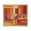 Wooden Story Cuburi în cutie de lemn - 30 buc - Colorate