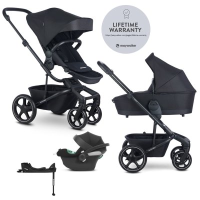 EASYWALKER SET Kinderwagen 4in1 Harvey⁵ Midnight Black LITE RWS +CYBEX Aton B2 i-Size, Basis