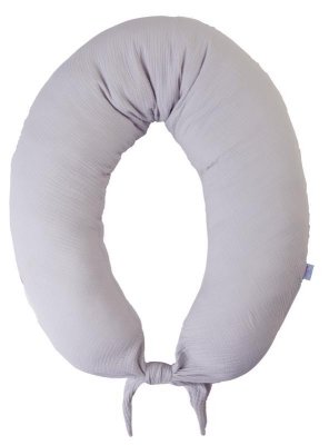 BABYMATEX Coussin d'allaitement mousseline Moon gris clair 260 cm