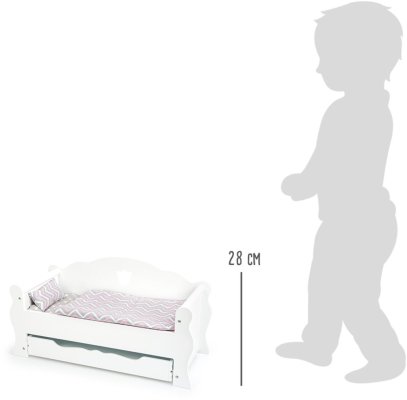 small foot Drewniane łóżeczko dla lalek białe