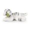 Rappa Tigre di peluche bianco sdraiato 17 cm ECO-FRIENDLY