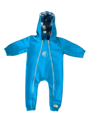 Monkey Mum® Softshelloverall med membran - Glad byggarbetsplats - storlek 62/68, 74/80