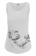 Dámske tielko Monkey Mum® biele - opička