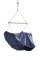Hängesessel blau meliert HOJDAVAK MAXI mit Kissen - Outdoor-Stoff, Seil weiß