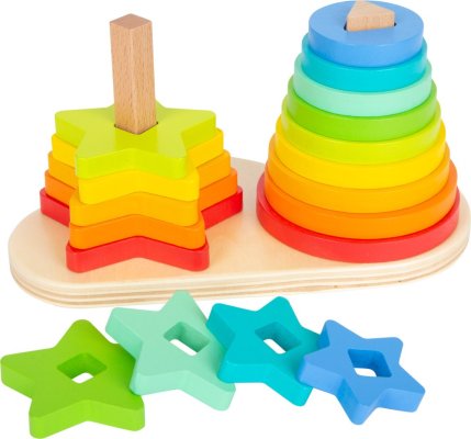 small foot Steckturm Regenbogen Duo