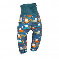 Monkey Mum® Adjustable Softshell Baby Pants with Membrane - Playful Construction Site