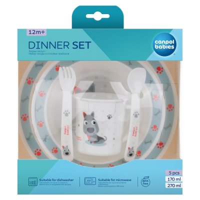 CANPOL BABIES Plastic cutlery set Cute Animals dog