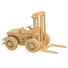 Woodcraft Drewniane puzzle 3D Wózek widłowy naturalny